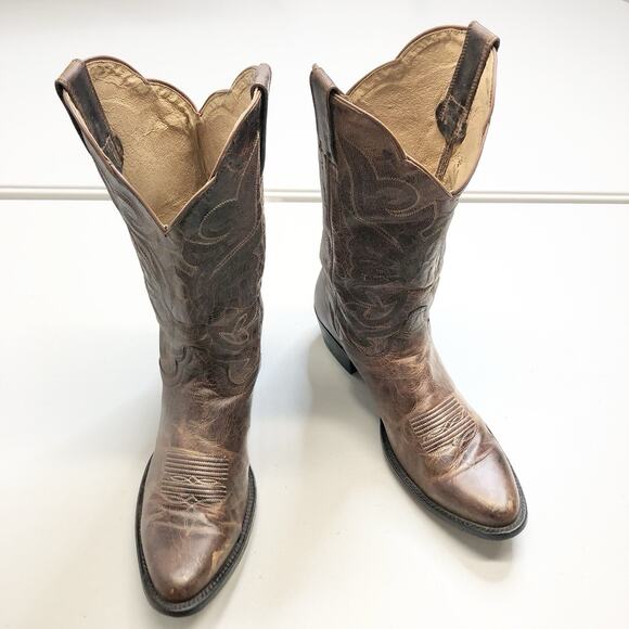 JB Dillon Genuine Goatskin Leather 10 B Western Farm Ranch Rodeo Cowboy Boots main image 8